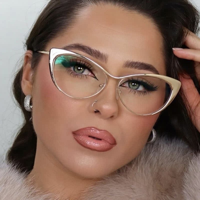 Spykay™ EG26766 Cat-Eye Metal Frame Anti-blue Light Glasses