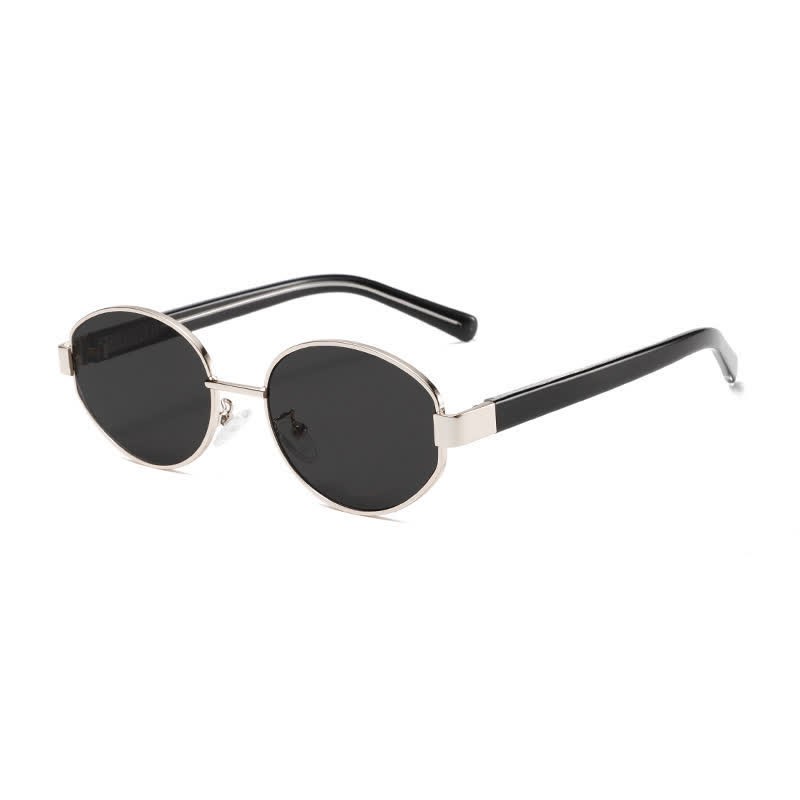Spykay™ SG60768 Unisex Oval Frame Retro Sunglasses with Nylon Lense - Silver/Grey - image 18