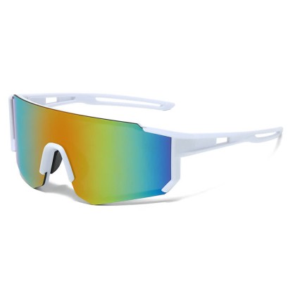 Spykay™ SG60745 Y2K One-Piece Sports Sunglasses - White/Orange - image 12