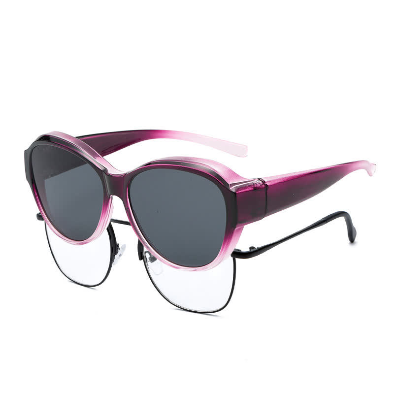 Spykay™ SG61036 Fit Over Glasses Butterfly Frame Polarized Sunglasses - Purple - image 1