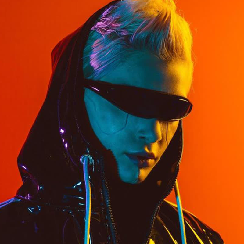 Spykay™ SG61011 One-piece Color Mirror Lens Monolens Cyclops Robotic Futuristic Narrow Y2K Punk Sunglasses - image 6