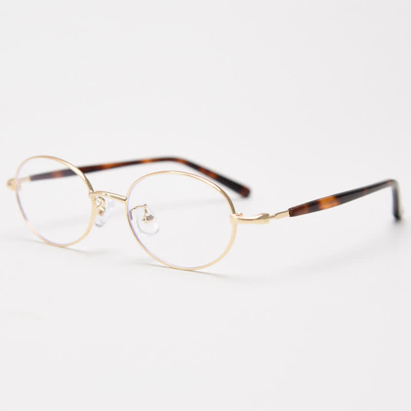 Spykay™ EG26867 Oval Frame Anti-blue Light Retro Classic Glasses  - Golden - image 8