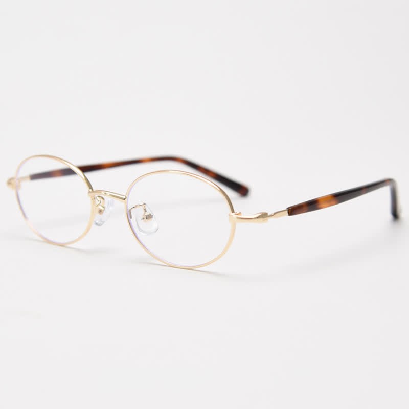 Spykay™ EG26867 Oval Frame Anti-blue Light Retro Classic Glasses  - Golden - image 8