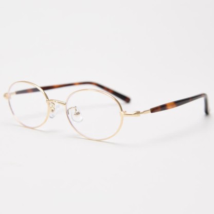 Spykay™ EG26867 Oval Frame Anti-blue Light Retro Classic Glasses  - Golden - image 8