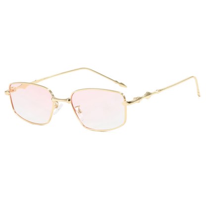 Spykay™ SG60666 Metal Rectangle Frame Sunglasses - Golden/Pink - image 15