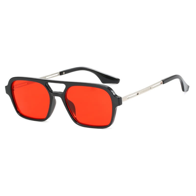 Spykay™ SG60727 Double Bridges Retro Aviator Sunglasses - Black/Red - image 15