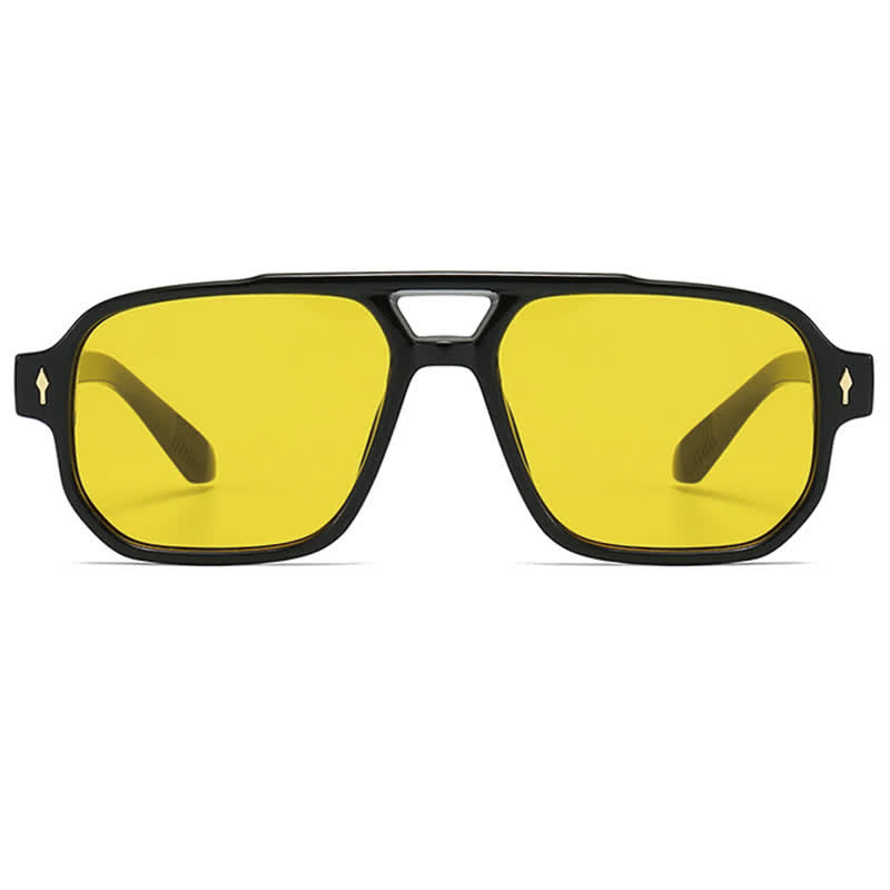 Spykay™ SG61003 Square Frame Double Bridges Vintage Arrow Sunglasses - image 17