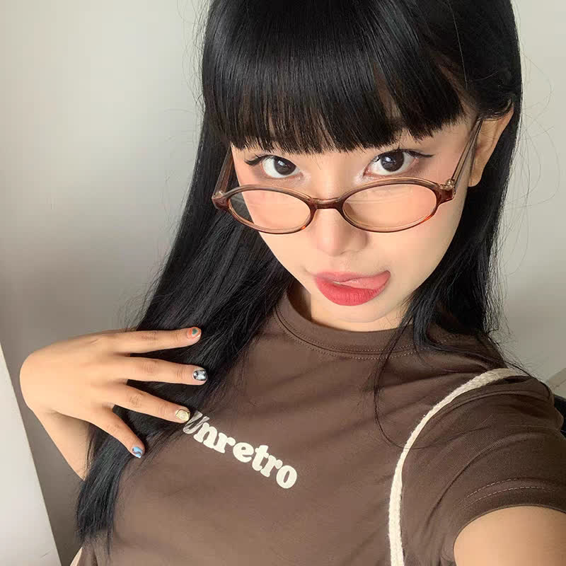 Spykay™ EG26885 Anti-blue Light Retro Small Oval Frame Y2K Hipster Eyeglasses - image 16