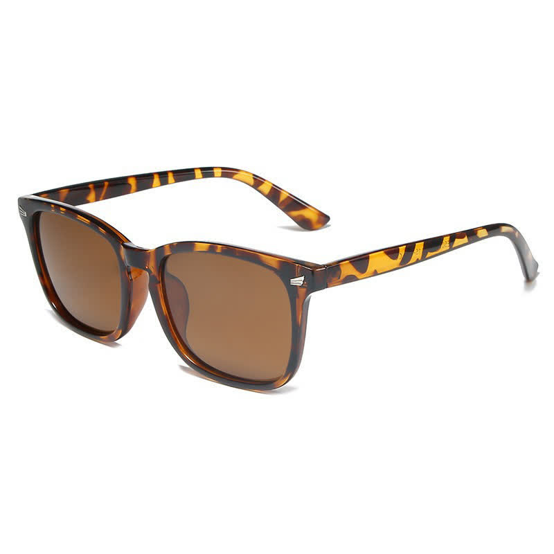 Spykay™ SG60973 Classic Lightweight Polarized Simple Square Frame Sunglasses - Leopard/Brown - image 16