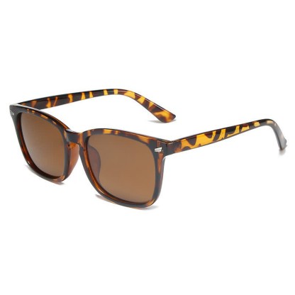 Spykay™ SG60973 Classic Lightweight Polarized Simple Square Frame Sunglasses - Leopard/Brown - image 16