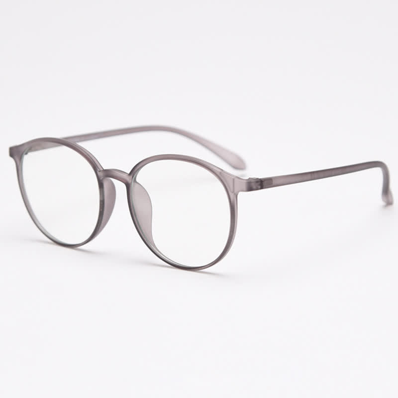 Spykay™ EG26865 Large Round Frame Anti-blue Light Simple Classic Lightweight Glasses  - Matte Grey - image 23