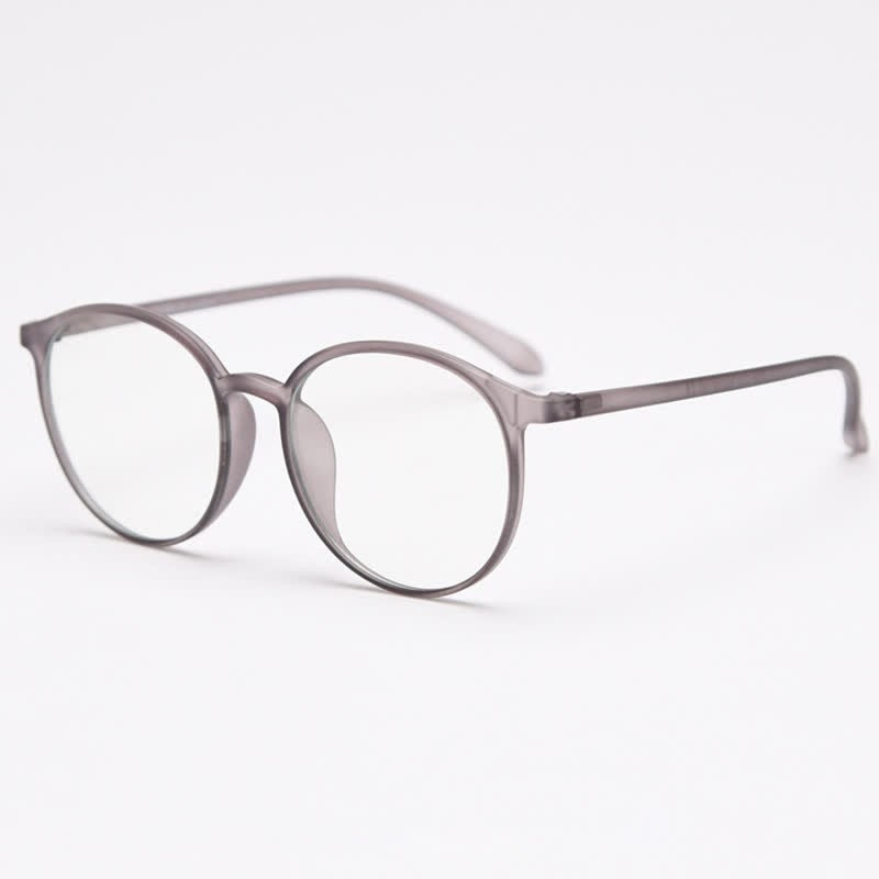 Spykay™ EG26865 Large Round Frame Anti-blue Light Simple Classic Lightweight Glasses  - Matte Grey - image 23