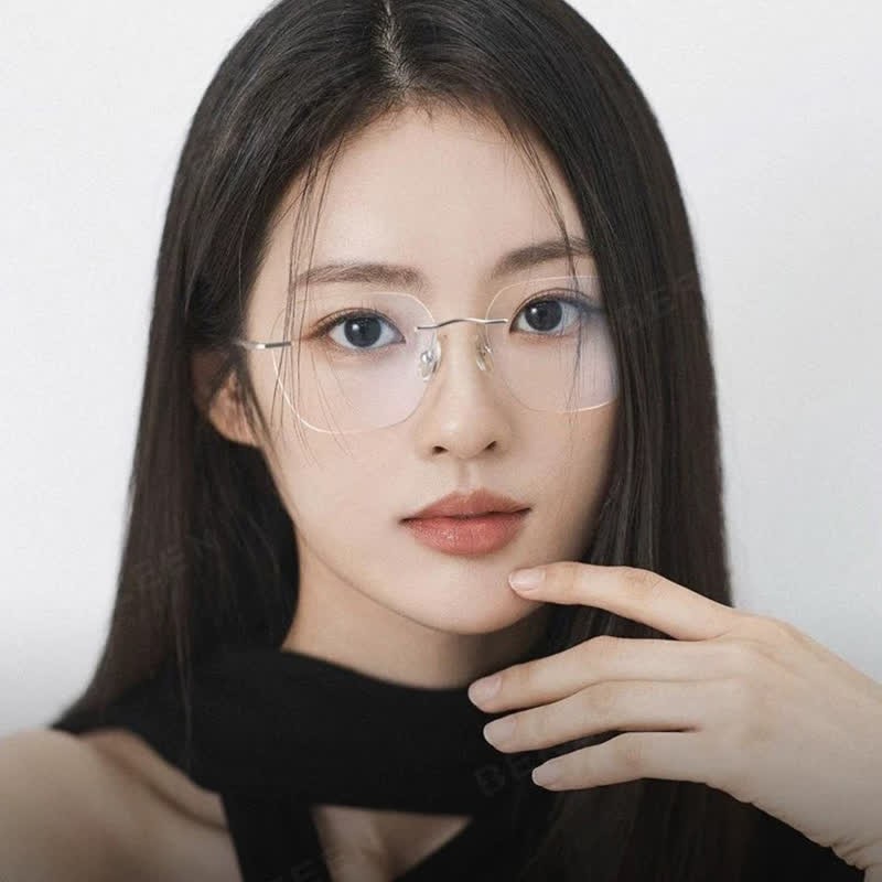 Spykay™ EG26850 Square Titanium Frame Anti-blue Light Hipster Rimless Glasses - image 5