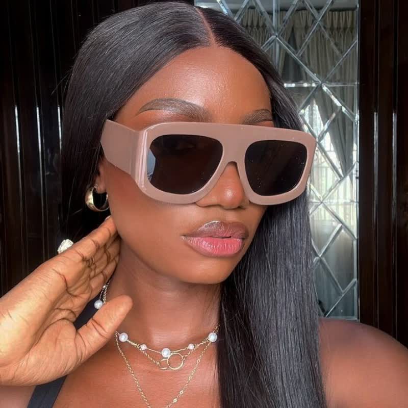 Spykay™ SG60675 Oversized Square Frame Hipster Sunglasses - Coffee - image 16