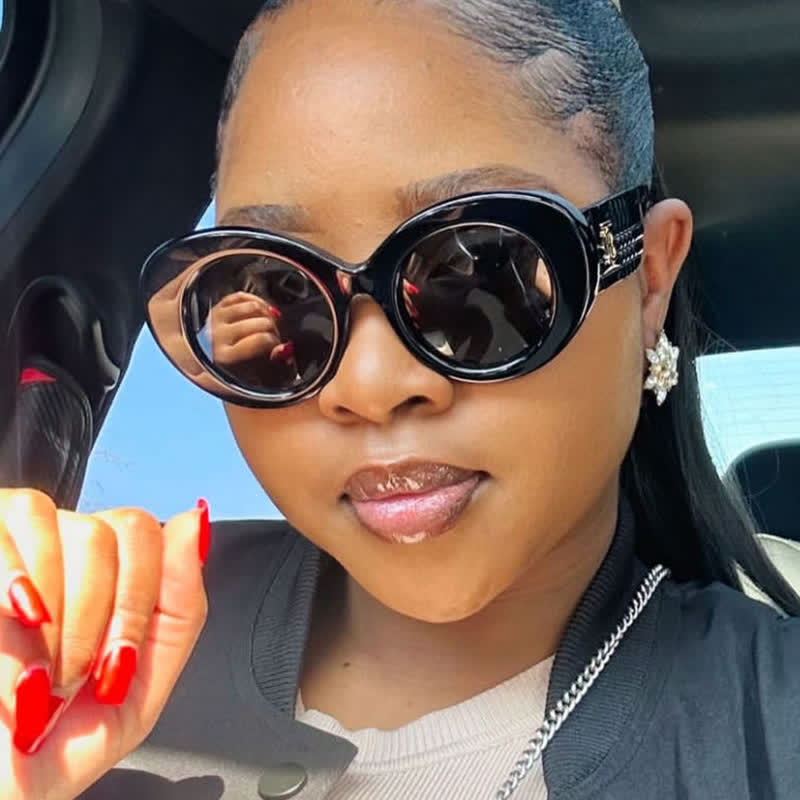 Spykay™ SG60829 Round Thick Frame Hipster Oversized Sunglasses