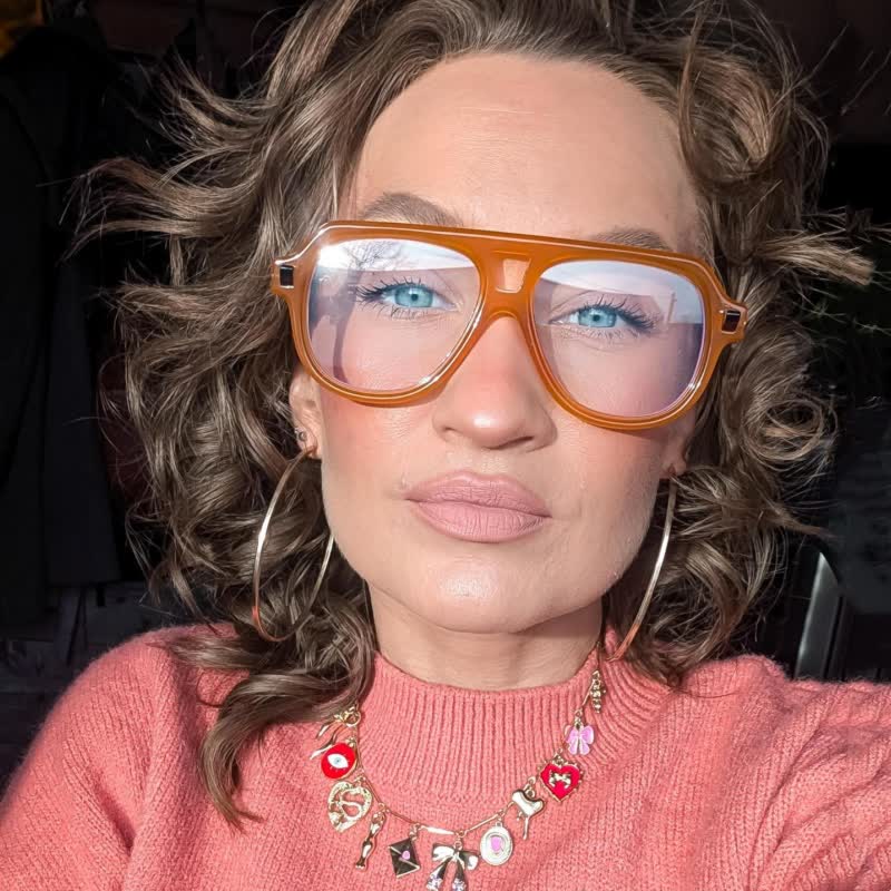 Spykay™ EG26883 Anti-blue Light Double Bridges Oversized Aviator Thick Eyeglasses - image 12