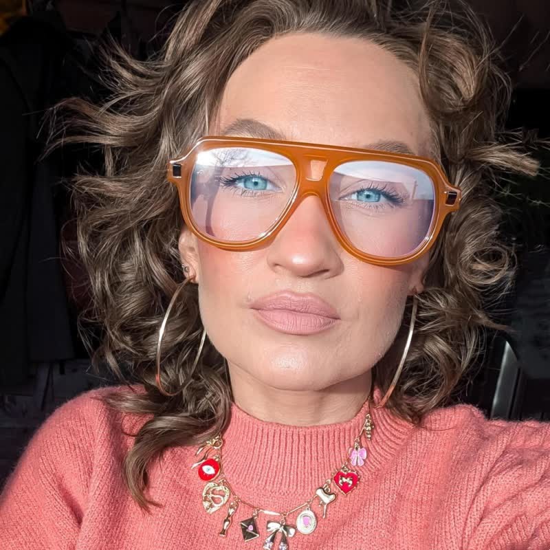 Spykay™ EG26883 Anti-blue Light Double Bridges Oversized Aviator Thick Eyeglasses - image 12