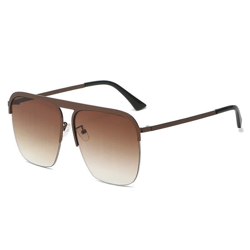 Spykay™ SG60864 Square Frame Semi-Rimless Oversized Sunglasses - Brown - image 19