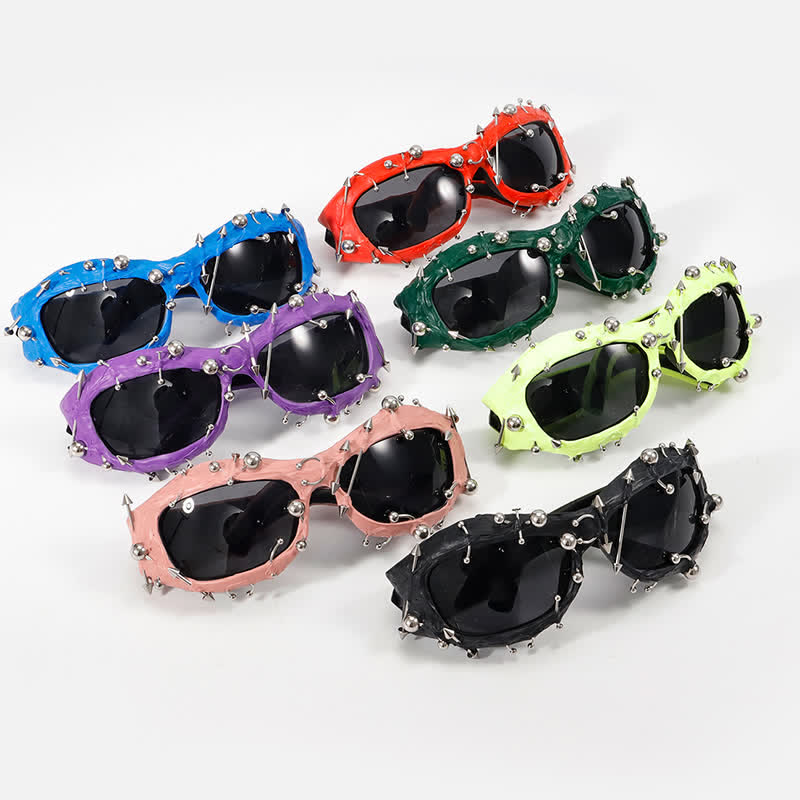 Spykay™ SG60924 CyberPunk Style Irregular Shaped Rivet Decor Sunglasses for Party - image 32