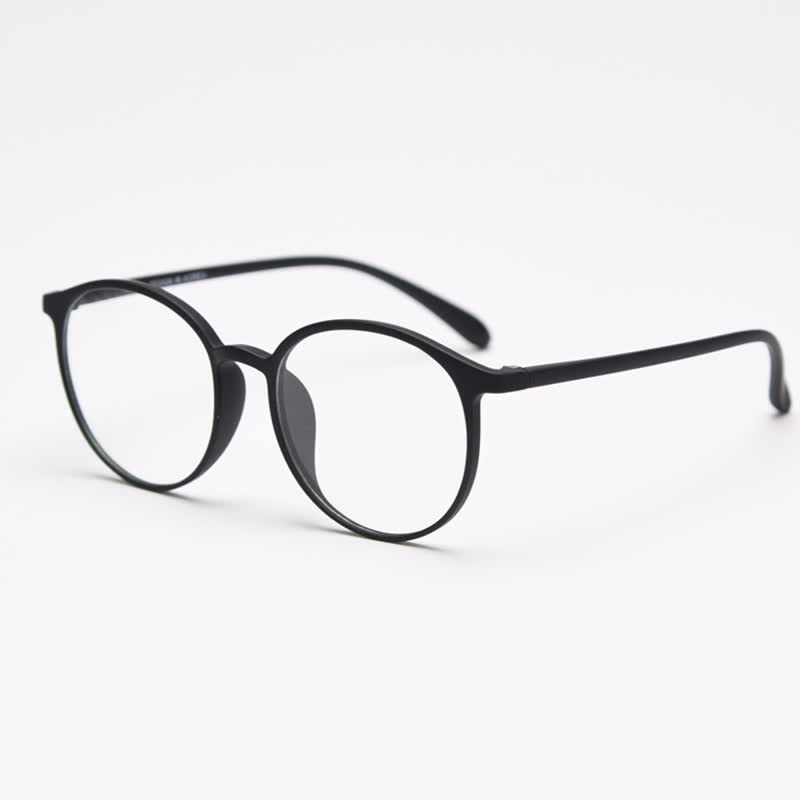 Spykay™ EG26865 Large Round Frame Anti-blue Light Simple Classic Lightweight Glasses  - Matte Black - image 21