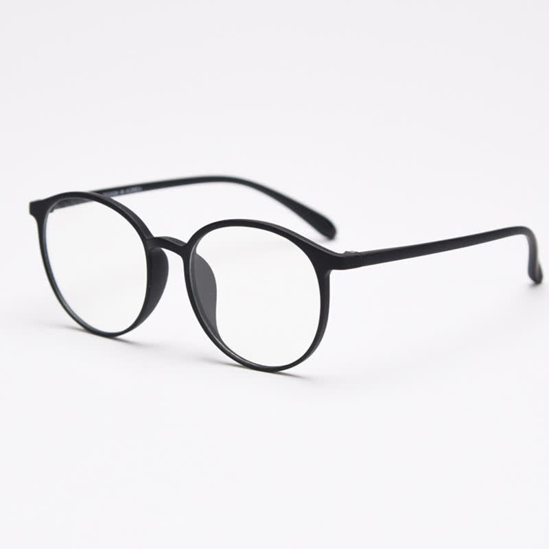 Spykay™ EG26865 Large Round Frame Anti-blue Light Simple Classic Lightweight Glasses  - Matte Black - image 21