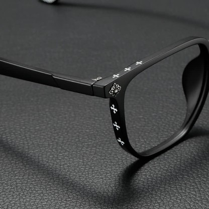 Spykay™ EG26911 Retro Classic Square Frame Anti-blue Light Chrome Hearts Glasses - image 9