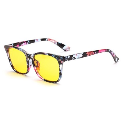 Spykay™ SG60973 Classic Lightweight Polarized Simple Square Frame Sunglasses - Floral/Yellow - image 22