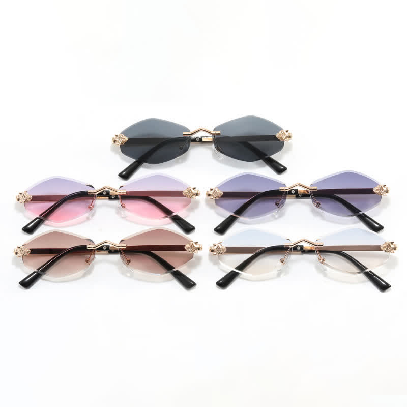 Spykay™ SG60684 Rhombus Frame Rimless Sunglasses - image 15
