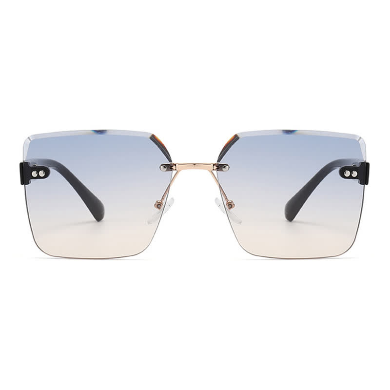 Spykay™ SG61018 Oversized Square Frame Hipster Rimless Sunglasses - image 13