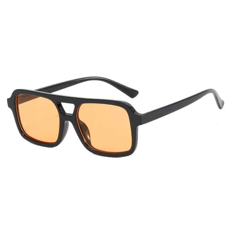 Spykay™ SG60851 Double Bridges Square Frame Retro Sunglasses