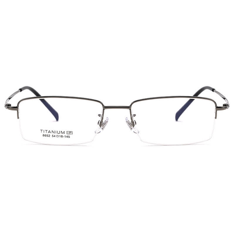 Spykay™ EG26844 Semi-Rimless Rectangle Titanium Frame Anti-blue Light Simple Glasses - image 5