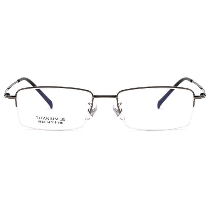 Spykay™ EG26844 Semi-Rimless Rectangle Titanium Frame Anti-blue Light Simple Glasses - image 5