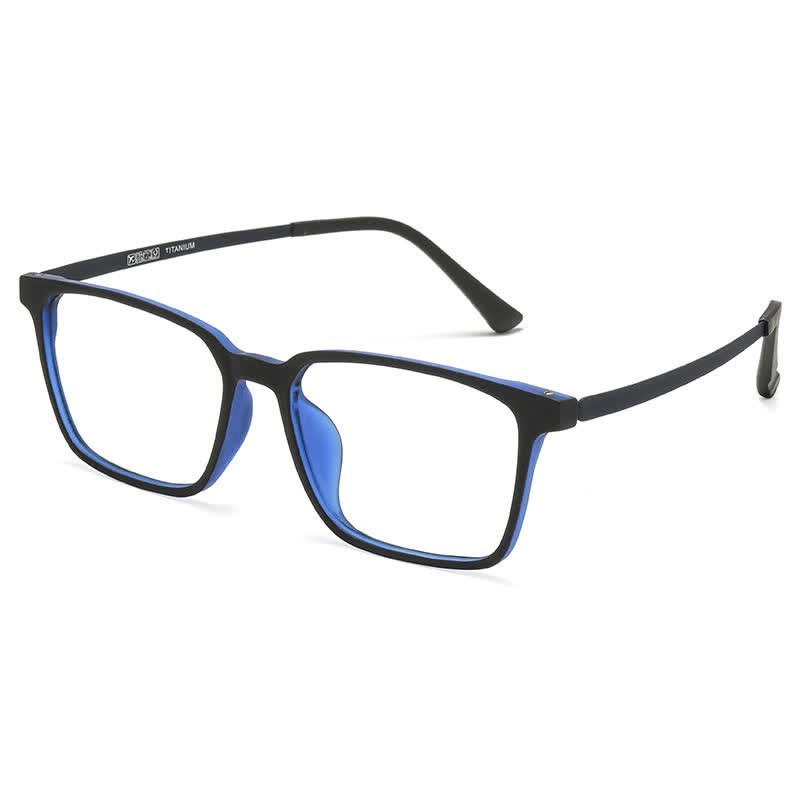 Spykay™ EG26843 Simple Lightweight Square Frame Anti-blue Light Glasses - Black/Blue - image 6