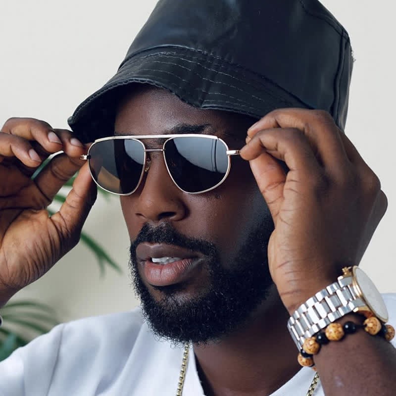 Spykay™ SG60911 Double Bridges Hipster Aviator Sunglasses