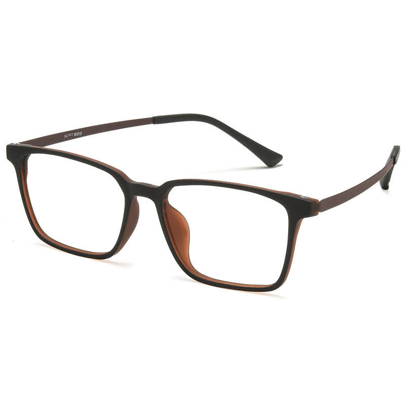 Spykay™ EG26843 Simple Lightweight Square Frame Anti-blue Light Glasses - Black/Coffee - image 8
