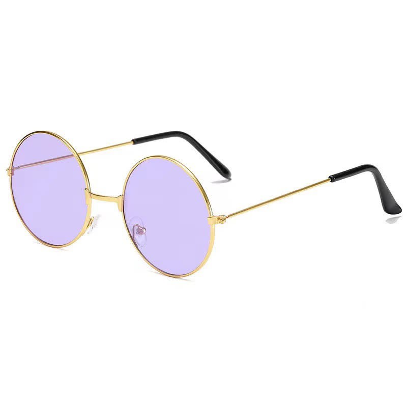 Spykay™ SG61008 Retro Round Frame Metal Sunglasses for Women Men - Purple - image 6
