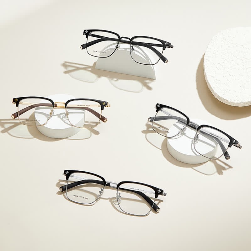 Spykay™ EG26925 Gothic Cross Unisex Square Frame Anti-blue Light Retro Browline Glasses - image 9