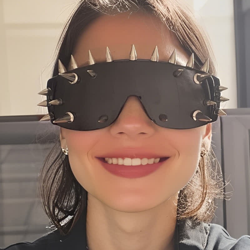 Spykay™ SG60834 Rivet Decor Y2K Cyberpunk Hipster Sunglasses - image 5