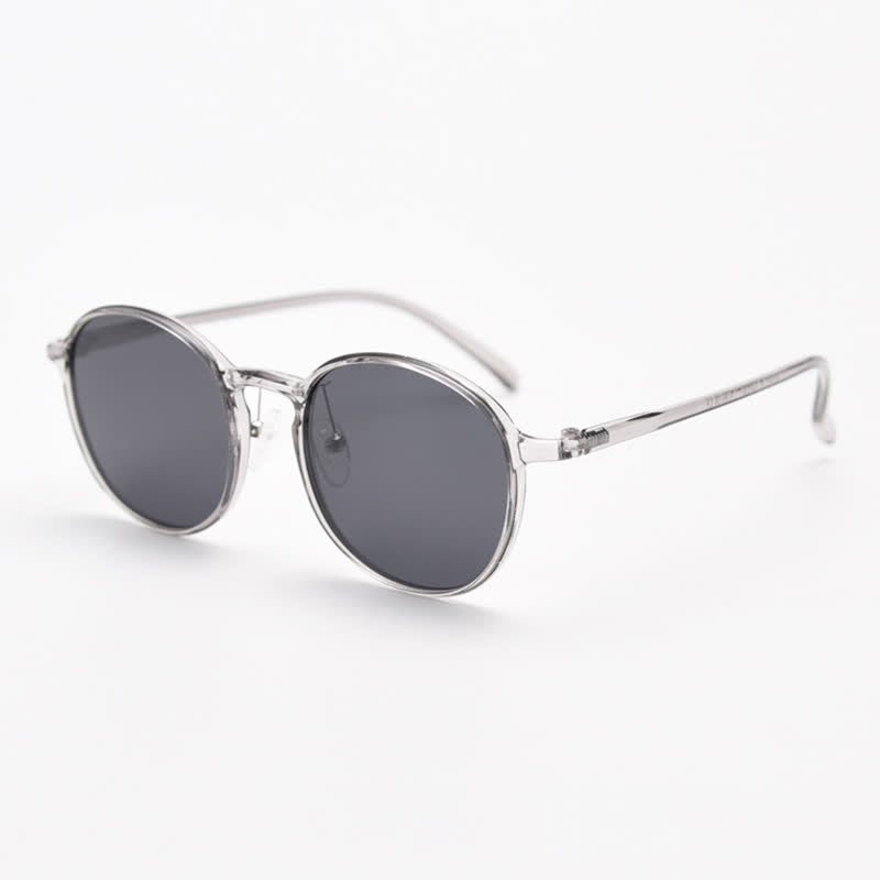 Spykay™ SG60999 Unisex Retro Simple Round Frame Polarized Sunglasses  - Grey - image 10