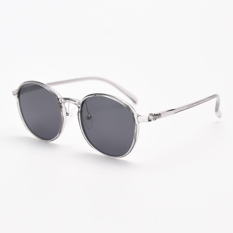Spykay™ SG60999 Unisex Retro Simple Round Frame Polarized Sunglasses  - Grey - image 10