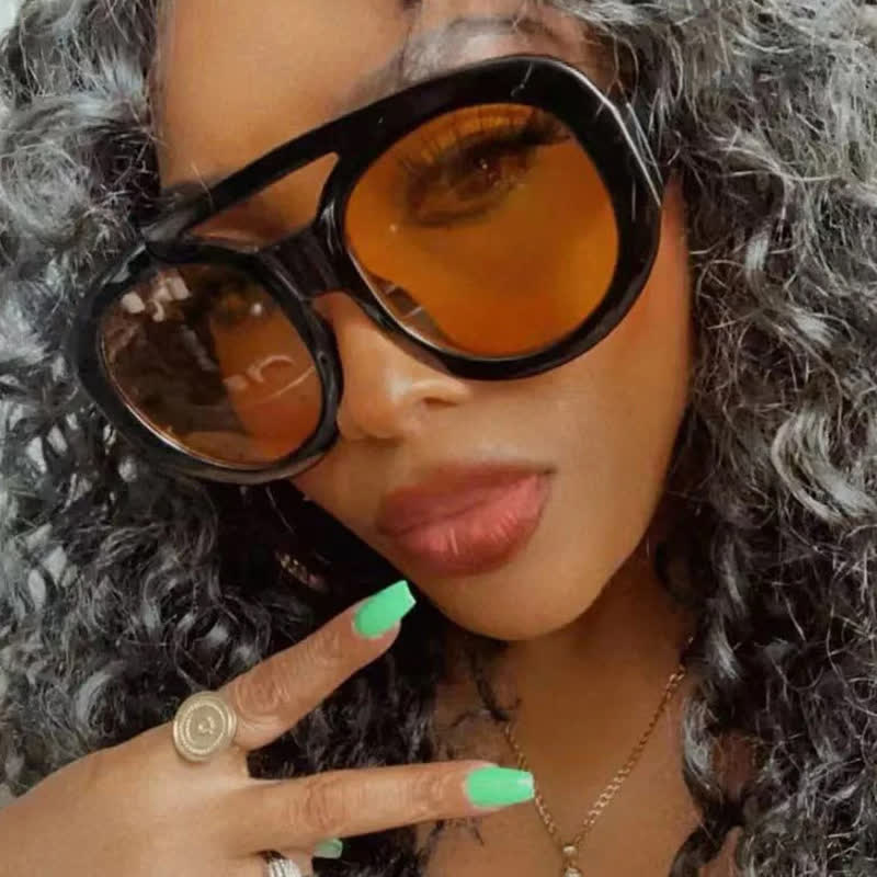 Spykay™ SG60741 Round Frame Double Bridges Oversized Aviator Sunglasses - image 7