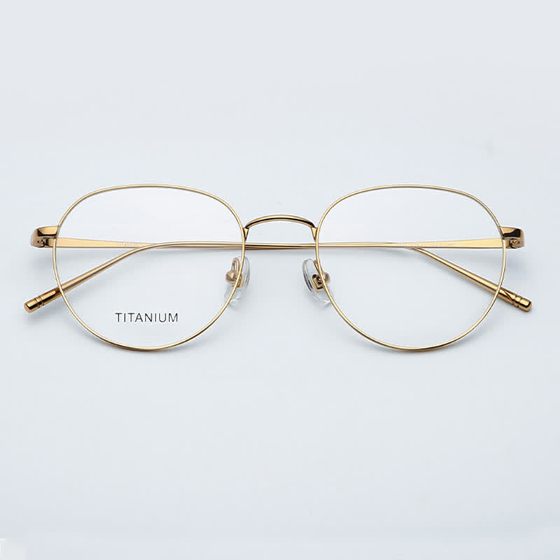Spykay™ EG26857 Round Titanium Lightweight Frame Anti-blue Light Simple Glasses - image 4