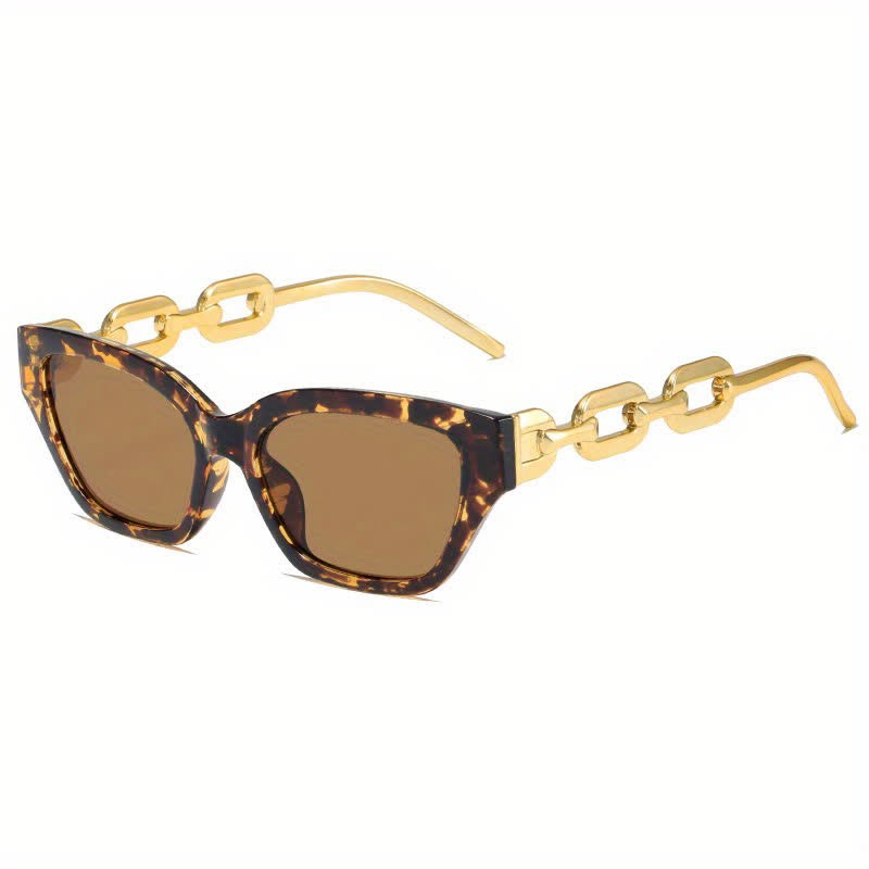 Spykay™ SG60953 Retro Cat-Eye Chain Temples Trendy Sunglasses - Tortoise Shell - image 14