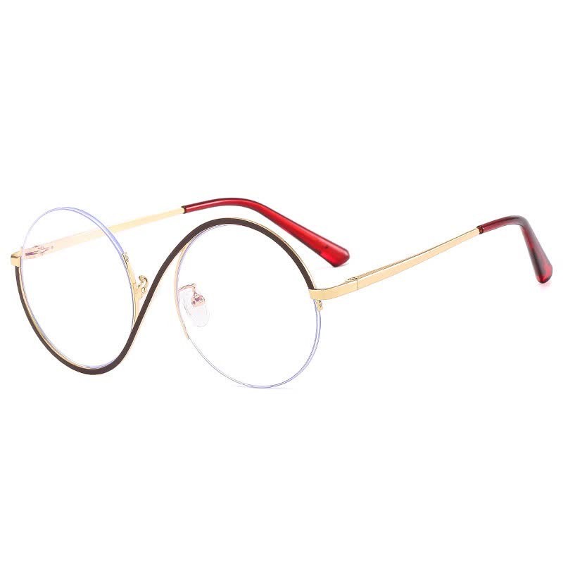 Spykay™ EG26662 "S" Design Metal Semi-Rimless Round Frame Unique Retro-Vintage Glasses - image 27