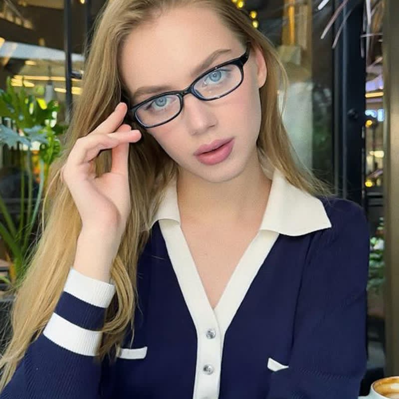 Spykay™ EG26884 Anti-blue Light Small Rectangle Frame Y2K Hipster Eyeglasses - image 5