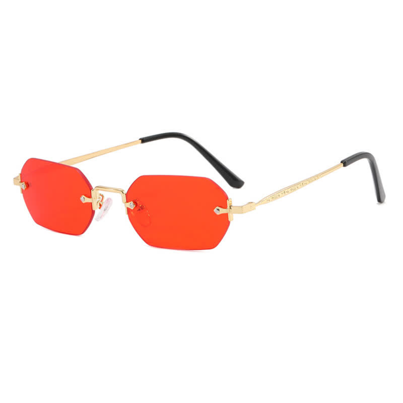 Spykay™ SG60884 Geometric Rimless Metal Temples Sunglasses