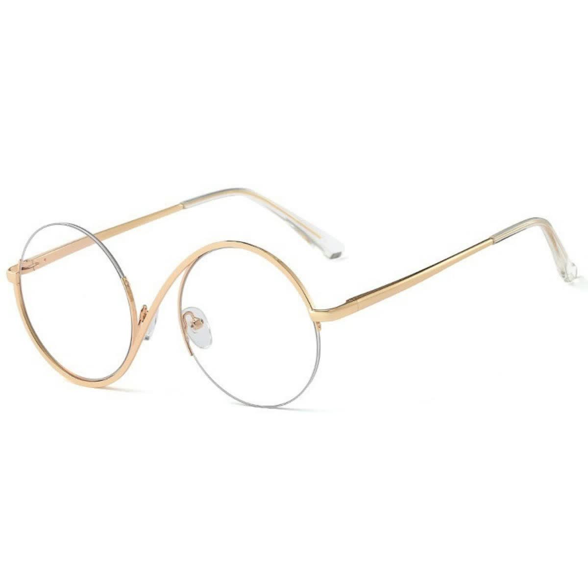 Spykay™ EG26662 "S" Design Metal Semi-Rimless Round Frame Unique Retro-Vintage Glasses - image 9