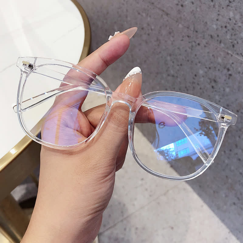 Spykay™ EG26768 Oversized Round Frame Anti-blue Light Classic Glasses