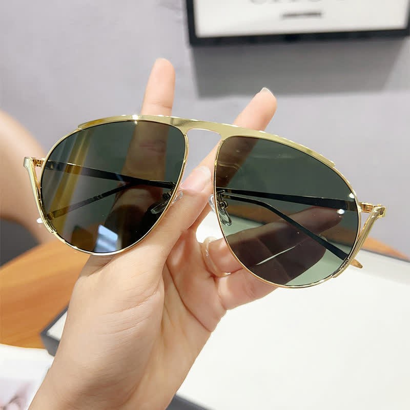 Spykay™ SG60914 Hipster Metal Temples Aviator Sunglasses
