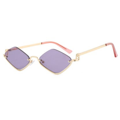Spykay™ SG60868 Semi-Rimless Rhombus Small Frame Sunglasses - Purple - image 21